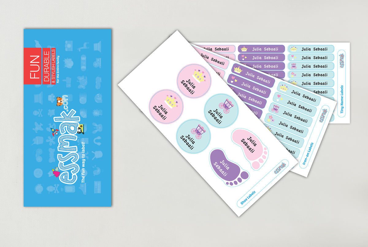 Essmak - 54 Personalised Labels - Princess