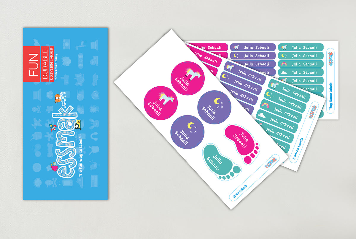 Essmak - 54 Personalised Labels -UNICORN-