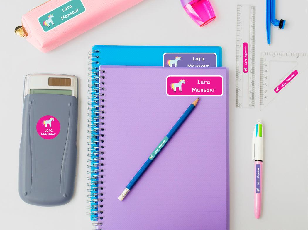 Essmak - Personalised Labels -UNICORN- 60pcs