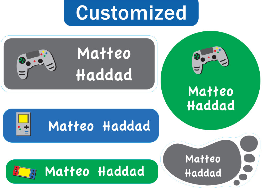 Essmak - Personalised Labels - Nintendo - 60pcs