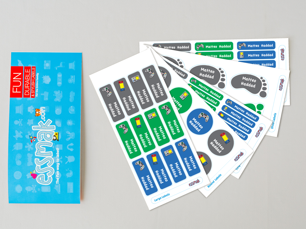 Essmak - Personalised Labels - Nintendo - 60pcs