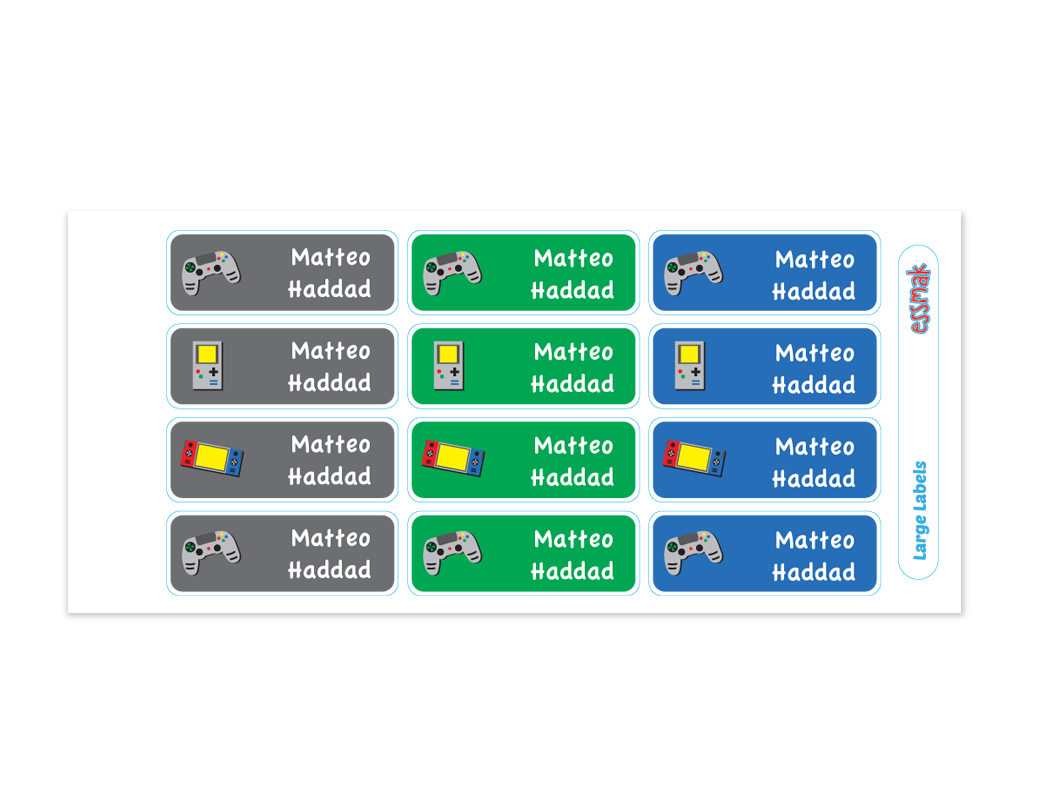 Essmak - Personalised Labels - Nintendo - 60pcs