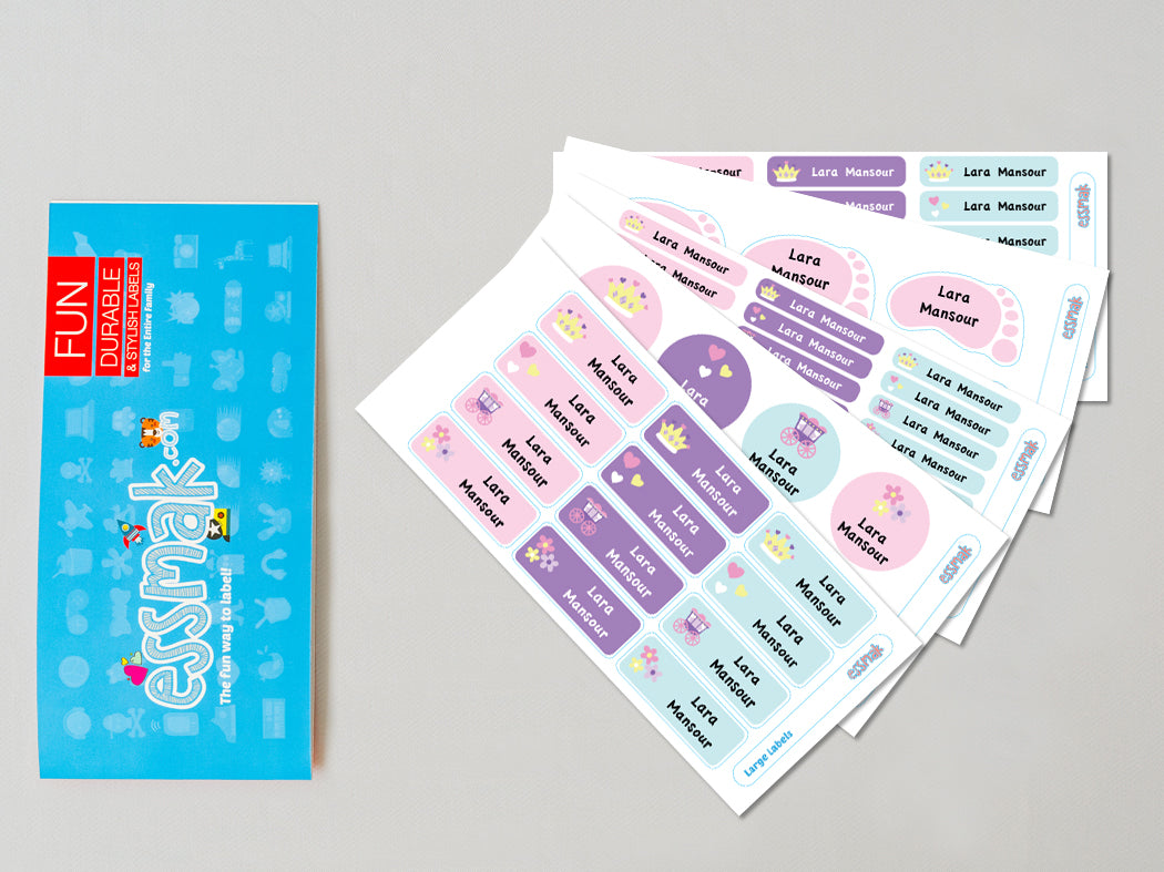 Essmak - Personalised Labels - Princess - 60 pcs