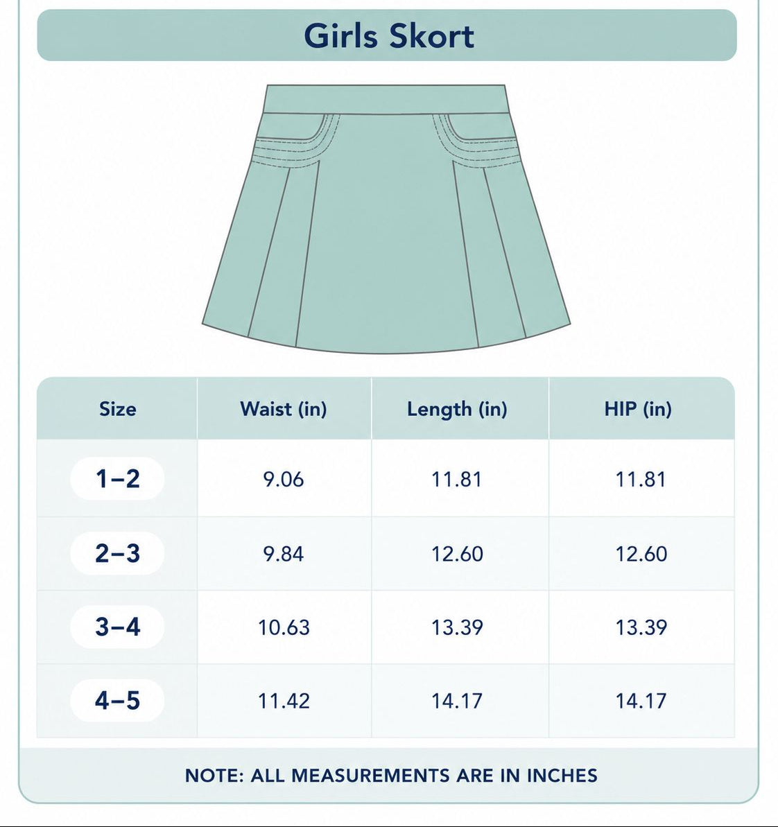Girls Skort Uniform Set