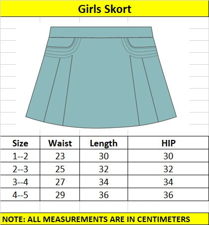 Girls Skort Uniform Set